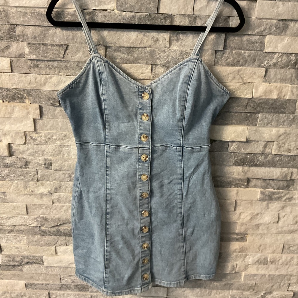 Garage denim Denim Button-Down Dress MEDIUM